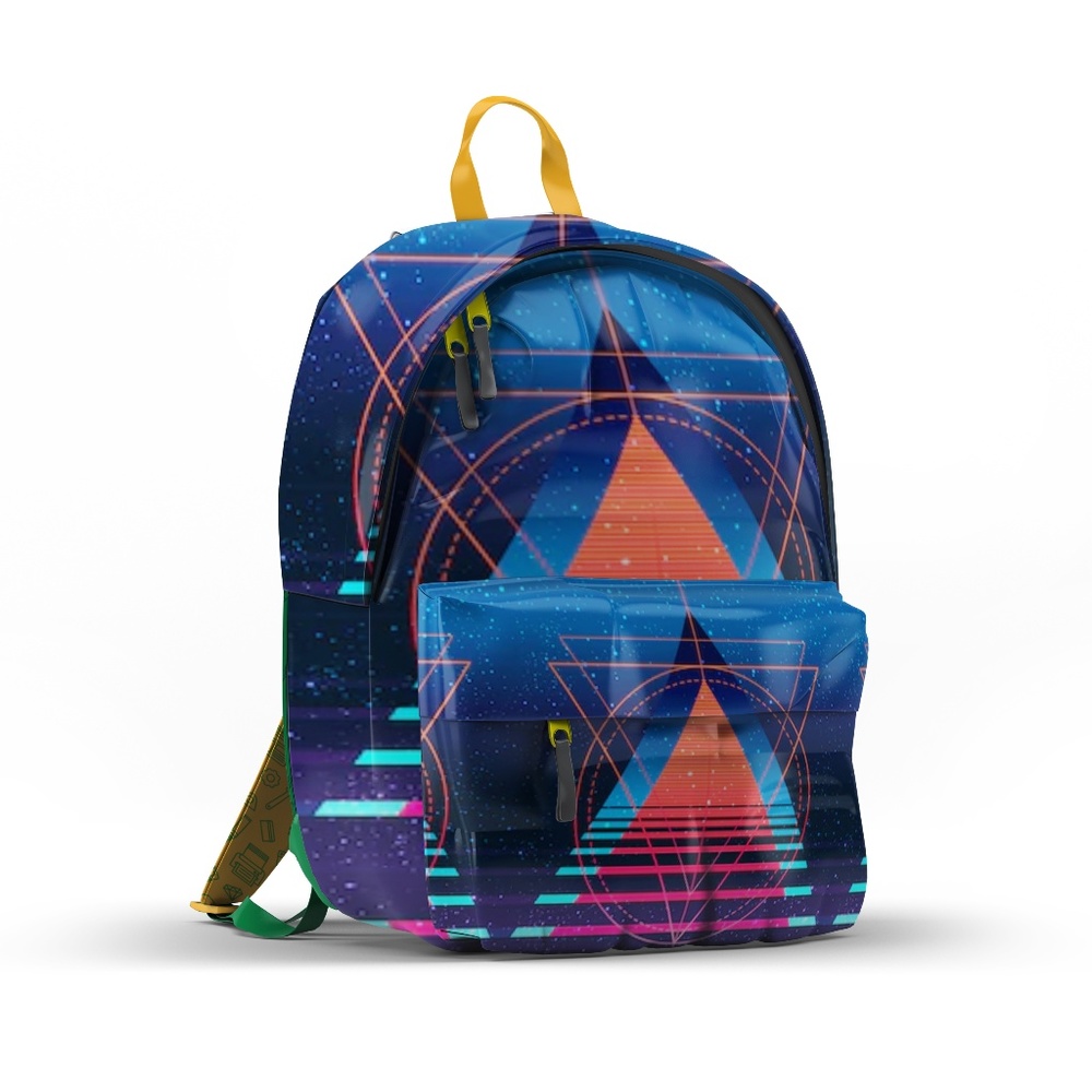 Retro Geometric Backpack
